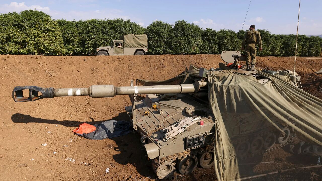 نحوه استتار تانک اسرائیلی در مرز لبنان +عکس