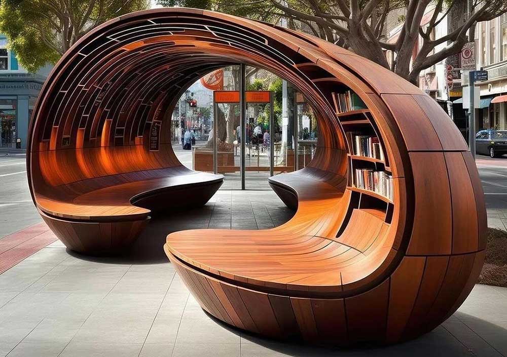 این ایستگاه اتوبوس خوراک کتاب خوان ها است! + عکس