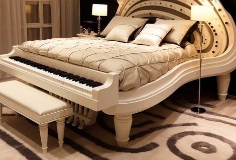 تختخواب های لوکس الهام گرفته از پیانو + تصاویر