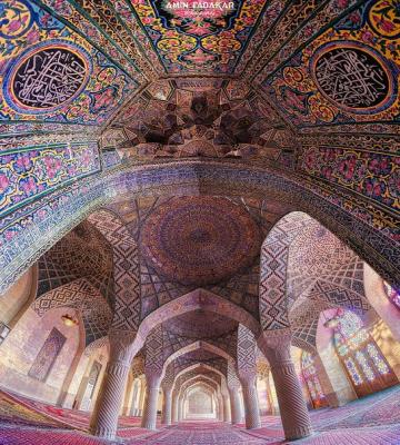 مسجد نصیرالملک شیراز از زاویه‌ای که تاکنون ندیده‌اید+عکس