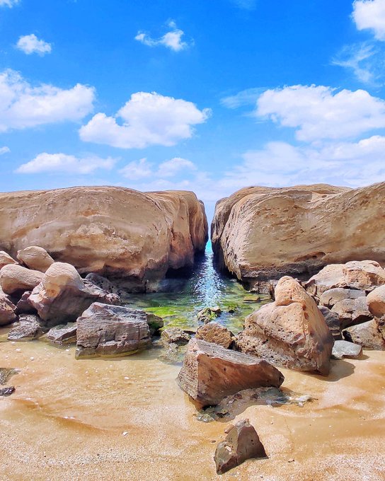 روزنه‌ای به دریا در ساحل هرمزگان+عکس