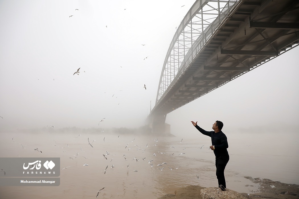 اهواز در مه + عکس