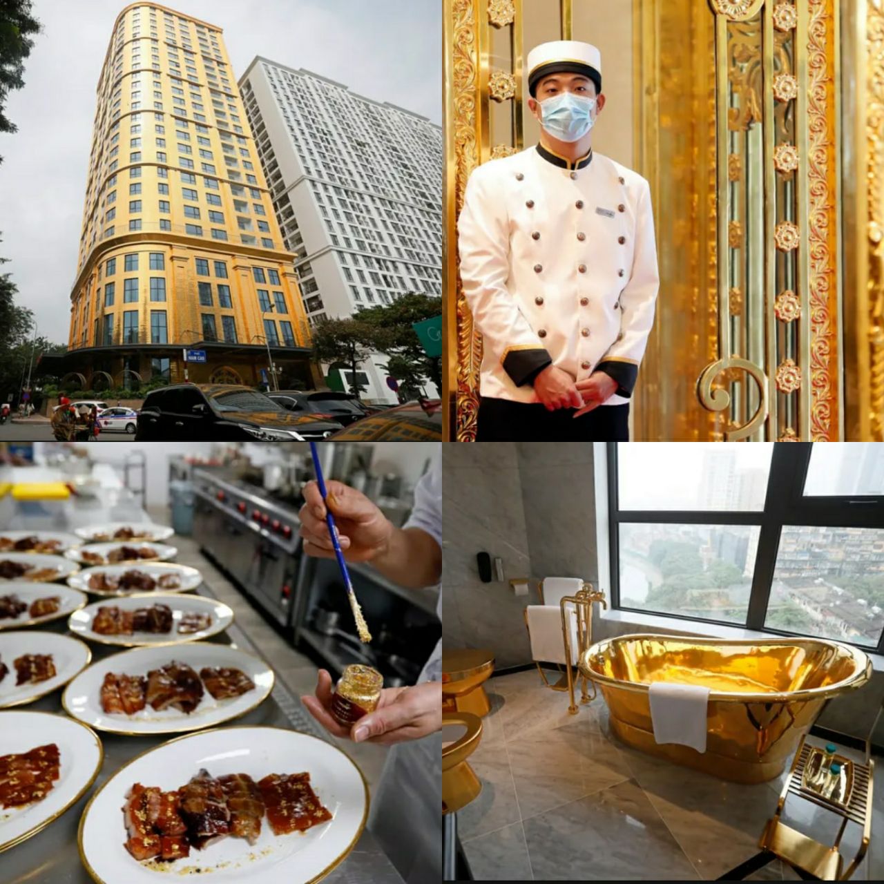 هتلی که نمای بیرونی و تجهیزات داخلی آن از طلاست! + عکس