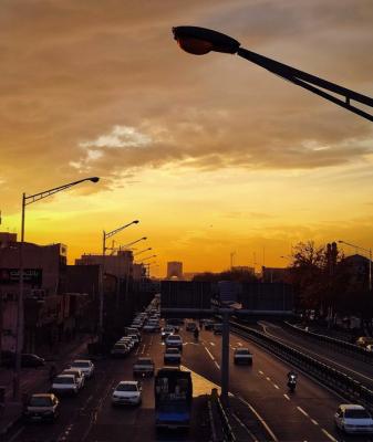 تصویر دیدنی از غروب تهران+عکس