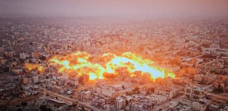 این صحنه فیلم سینمایی نیست این تصویی از غزه است +عکس