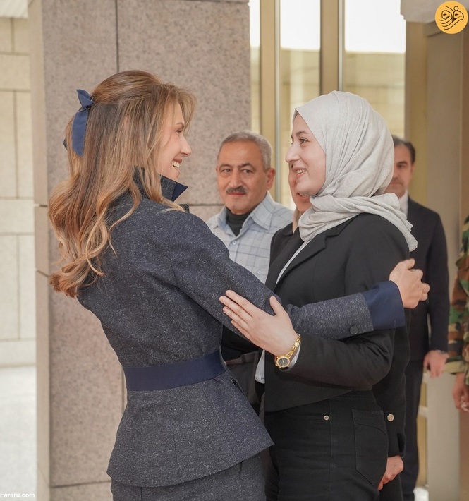 دیدار همسر بشار اسد با دانش آموزان ممتاز + عکس