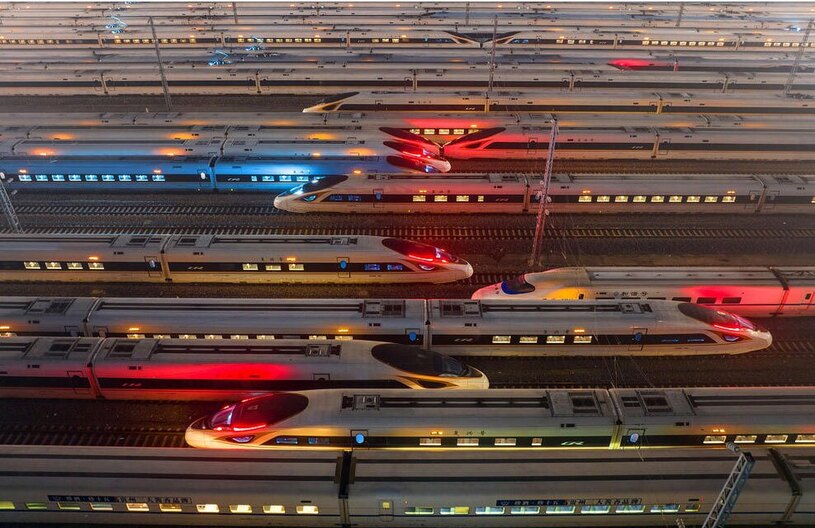 ایستگاه قطار سریع السیر در نانجینگ چین + عکس