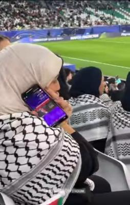 تصویر معنادار از دختر فلسطینی در ورزشگاه+عکس