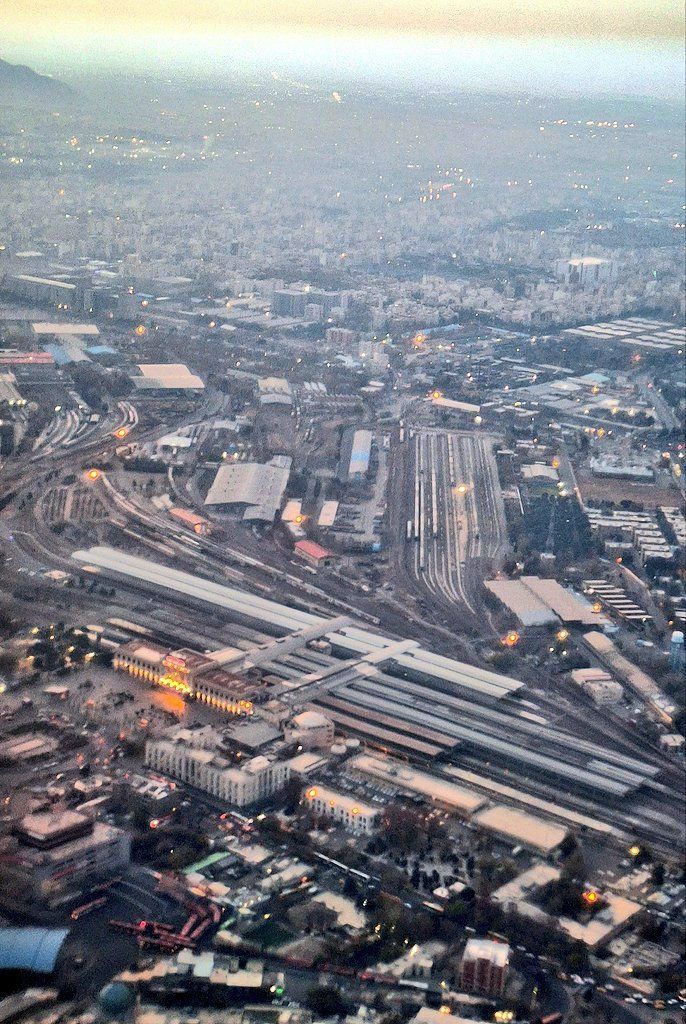 عظمتِ ایستگاه راه آهن تهران از بالا + عکس