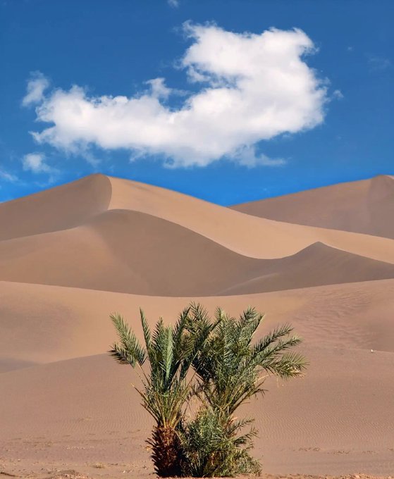 کویر کاراکال یزد با آسمان آبی‌اش+عکس