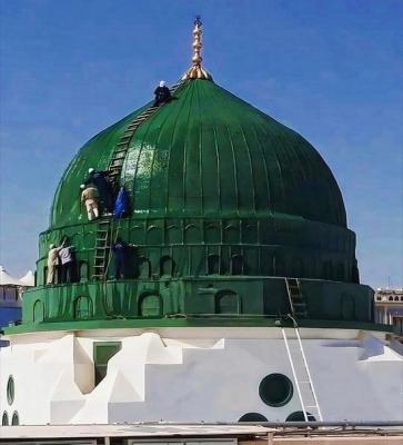 گنبدشویی مسجدالنبی(ص)+عکس