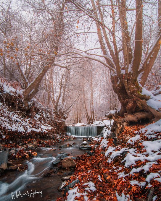 طبیعت زمستانی و زیبای روستای جاغرق +عکس