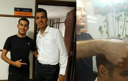  عکس عادل فردوسی پور در کنار آرایشگر اختصاصی اش