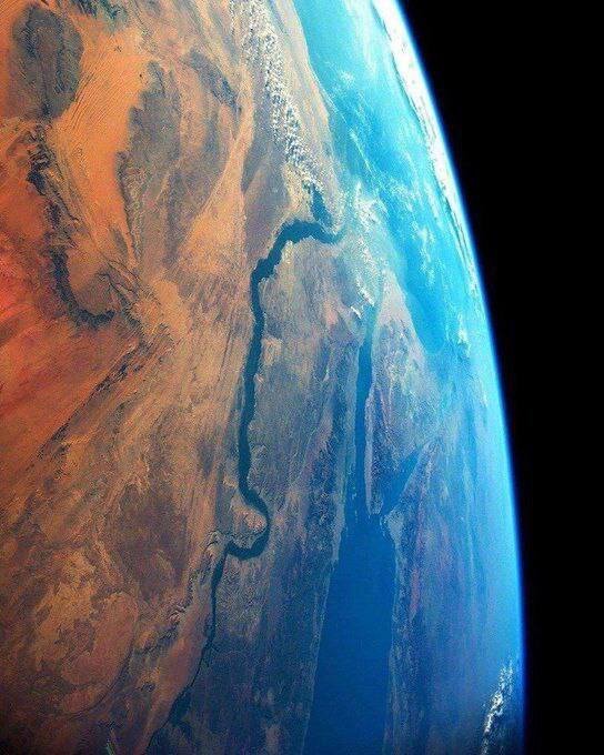 تصویری جادویی از رود نیل از زاویه دید یک فضانورد + عکس