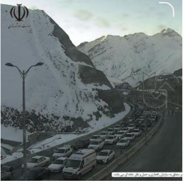  ترافیک سنگین در بزرگراه تهران شمال+ تصاویر