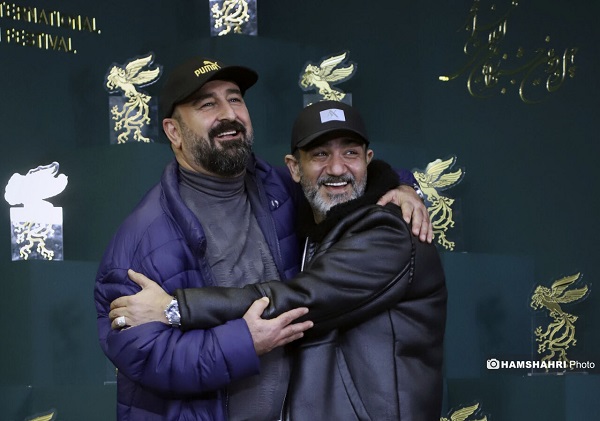 شوخی جالب مهران غفوریان با مهران احمدی در جشنواره فیلم فجر+ تصاویر