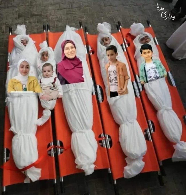 تصاویر خانوادگی این شکلی در این روزهای غزه بسیار زیاد ثبت می‌شود+عکس