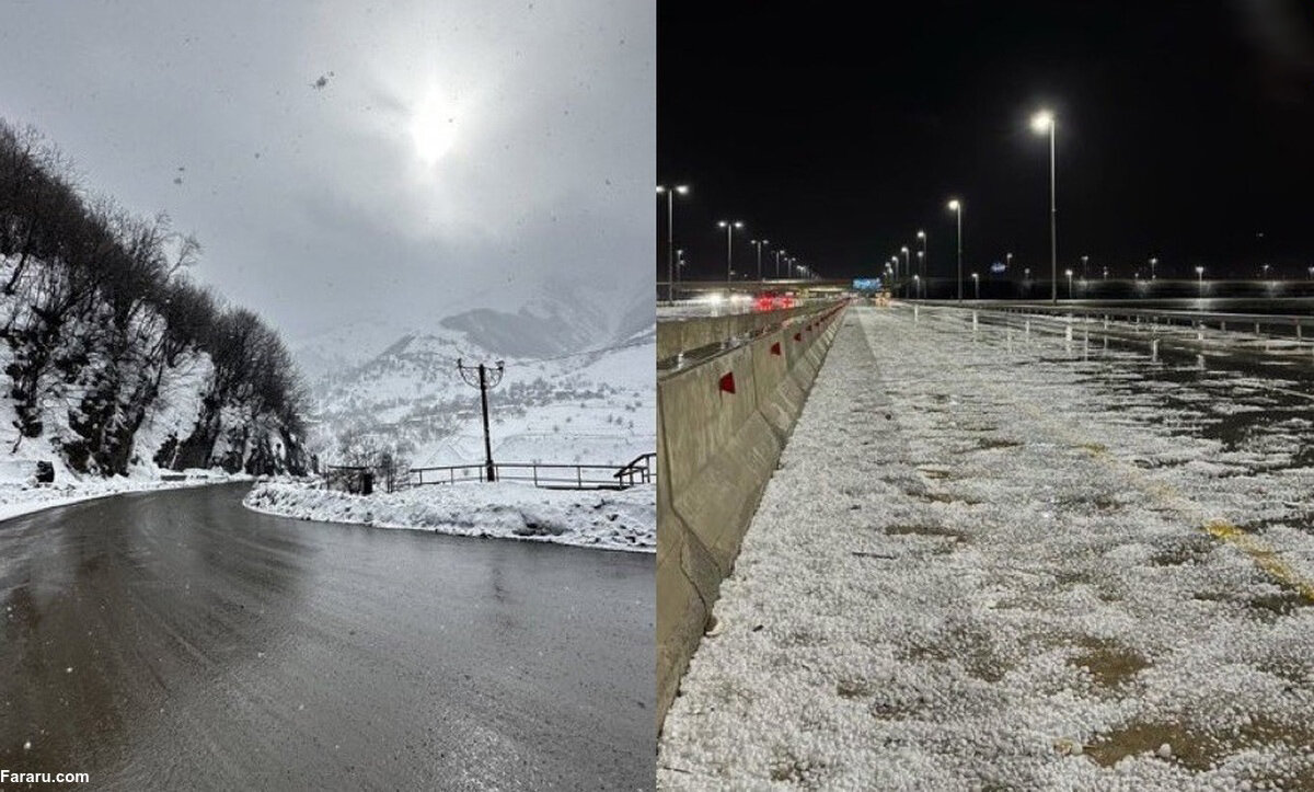 بارش برف و تگرگ اماراتی‌ها را غافلگیر کرد+عکس