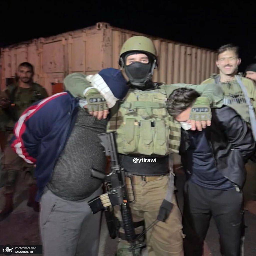 بازداشت فلسطینی ها توسط سربازان اسرائیلی در کرانه باختری + عکس