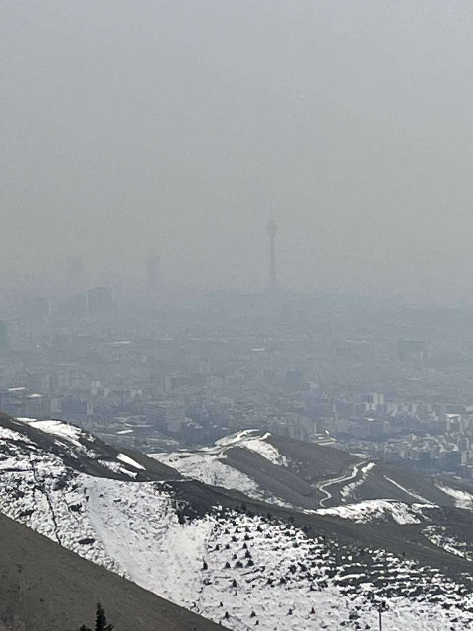 تصویر ترسناک از تهران در یک روز زمستانی+عکس