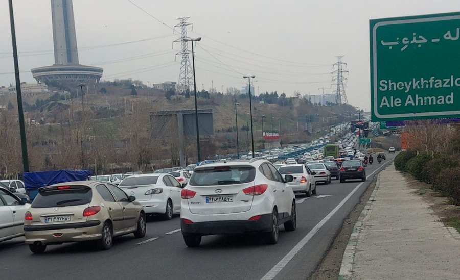 تصویر عجیب از ترافیک امروز تهران+عکس