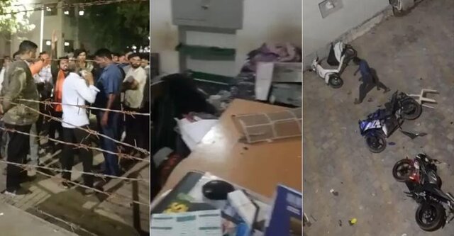  حمله به دانشجویان مسلمان هنگام اقامه نماز در هند +عکس
