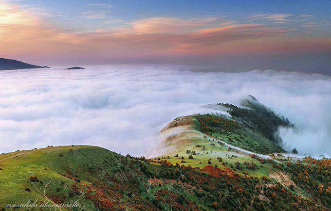 بهشت زیبای رامسر پوشیده از ابر و مه+عکس