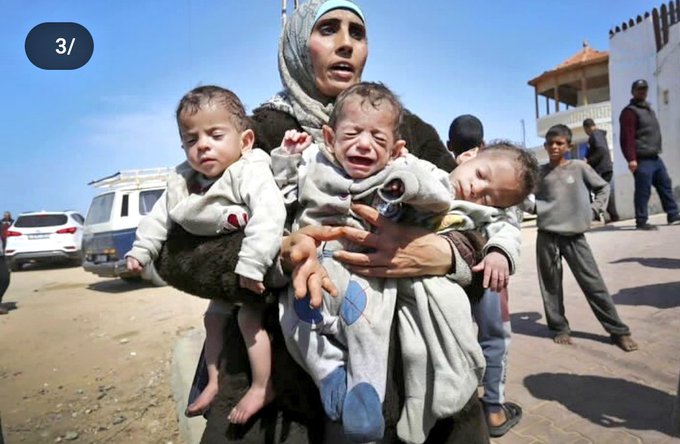 گرسنگی کودکان در غزه و مادری مستاصل+عکس