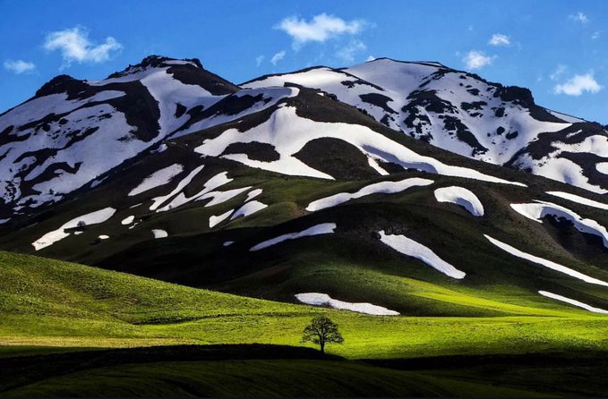 همزمانی بهار و زمستان در طبیعت زیبای کردستان+عکس