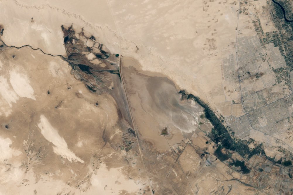 تصویر ماهواره‌ای از تغیرات اقلیمی شهر نجف +عکس