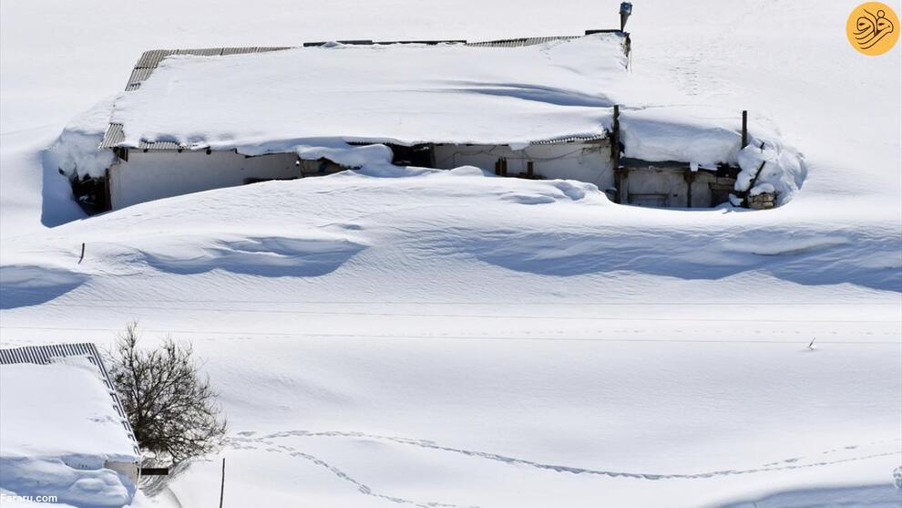 روستایی که هر سال در بهار زیر بارش برف دفن می‌شود+عکس