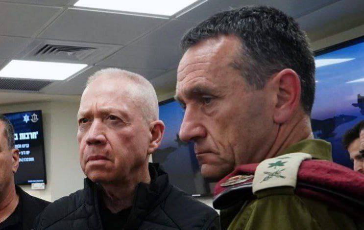 چهره بهت زده و عصبانی وزیر دفاع و فرمانده ارتش اسرائیل + عکس
