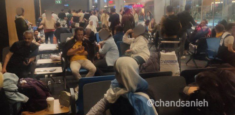 سرگردانی مسافران ایرانی در فرودگاه استانبول+عکس