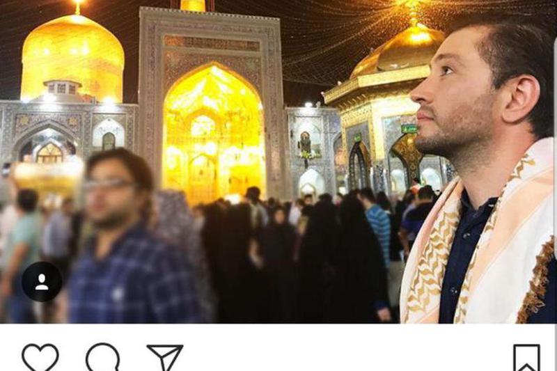 خواننده لس آنجلسی سابق در حرم امام رضا (ع) (+عکس)