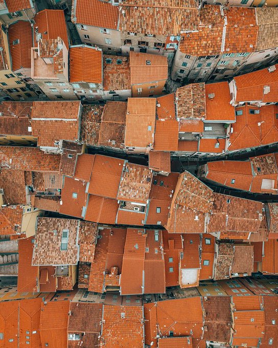 تصویری از سقف‌های متفاوت خانه‌ها در منتون فرانسه+عکس