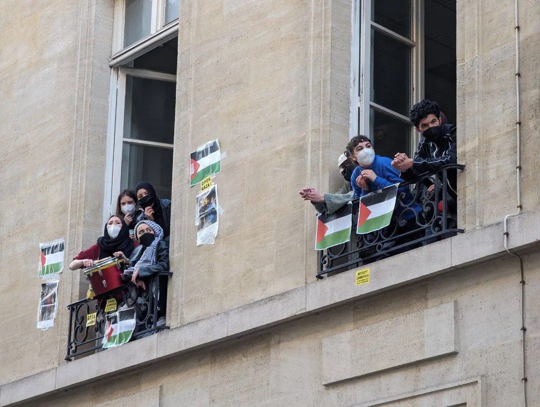 اعتراضات دانشجویان فرانسوی به جنگ و نسل‌کشی در غزه + عکس