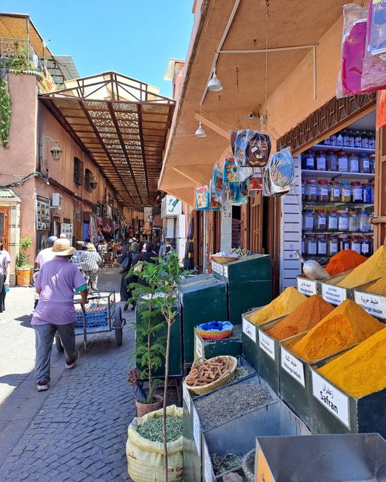 تصویر خاص و رنگارنگ از یک ادویه فروشی در مراکش+عکس