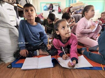 عکس هایی از فداکاری و مقاومت معلمان فلسطینی در شرایط جنگی حاکم بر نوار غزه