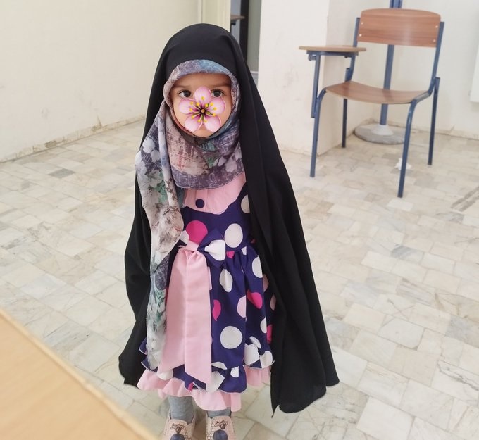 تصویر دیدنی از حجاب یک دختر ۲ ساله ایرانی که پربازدید شد+عکس
