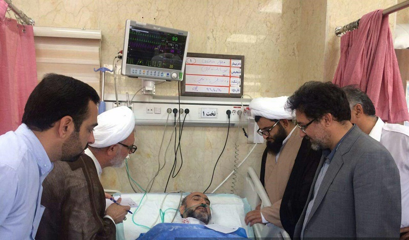 روحانی مضروب حادثه مترو روی تخت بیمارستان +عکس 