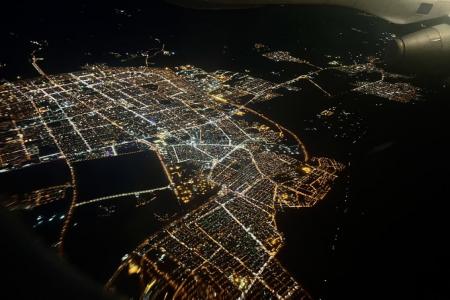 نمای هوایی از طبس از دل آسمان شب+عکس