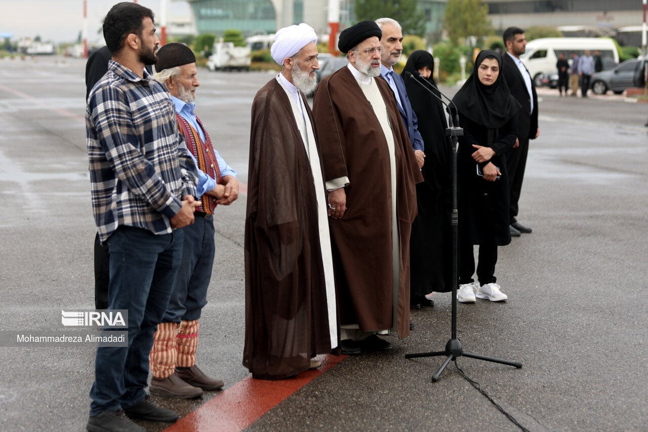 حضور «حسن یزدانی» در مراسم استقبال از «رئیس‌جمهور» در مازندران + عکس