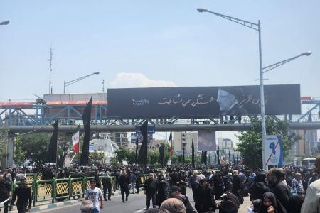 تصویری که یک کاربر از بدرقه شهید رئیسی منتشر کرد