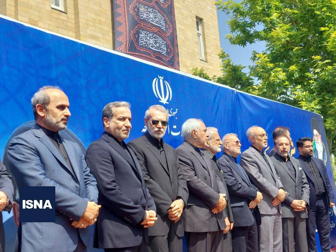 وزرای خارجه و مقامات پیشین و کنونی ایران در مراسم تشییع شهید امیرعبداللهیان + عکس
