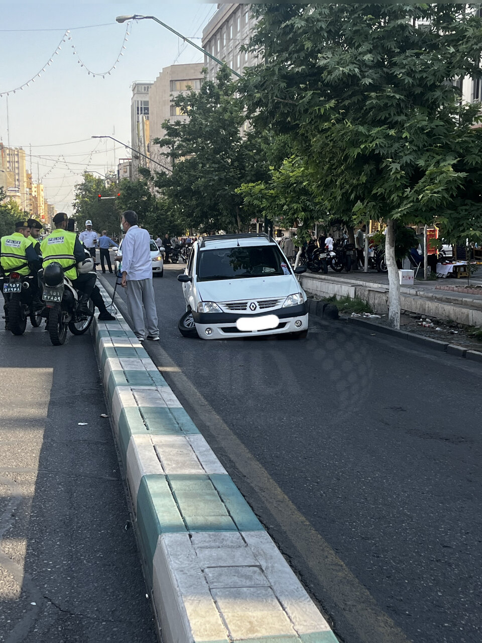 راننده‌ای که خیابان ولیعصر تهران را به هم ریخت+عکس