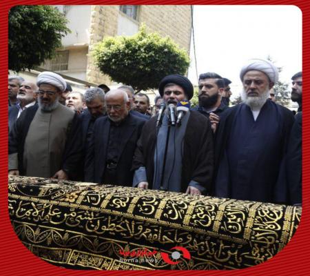 تشییع پیکر مادر سیدحسن نصرالله در بیروت لبنان + عکس