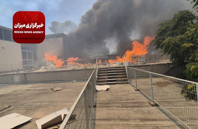 آتش‌سوزی در نزدیکی کنست رژیم‌صهیونیستی + عکس