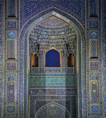 تصویر/ نمایی از مسجد جامع یزد در شب