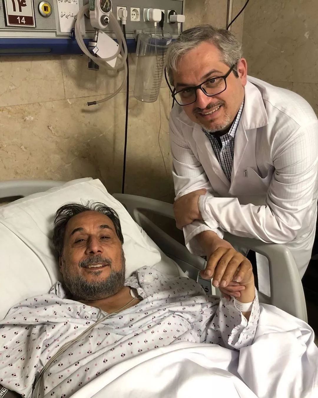  اولین تصویر از مجید قناد بعد از عمل جراحی سخت 