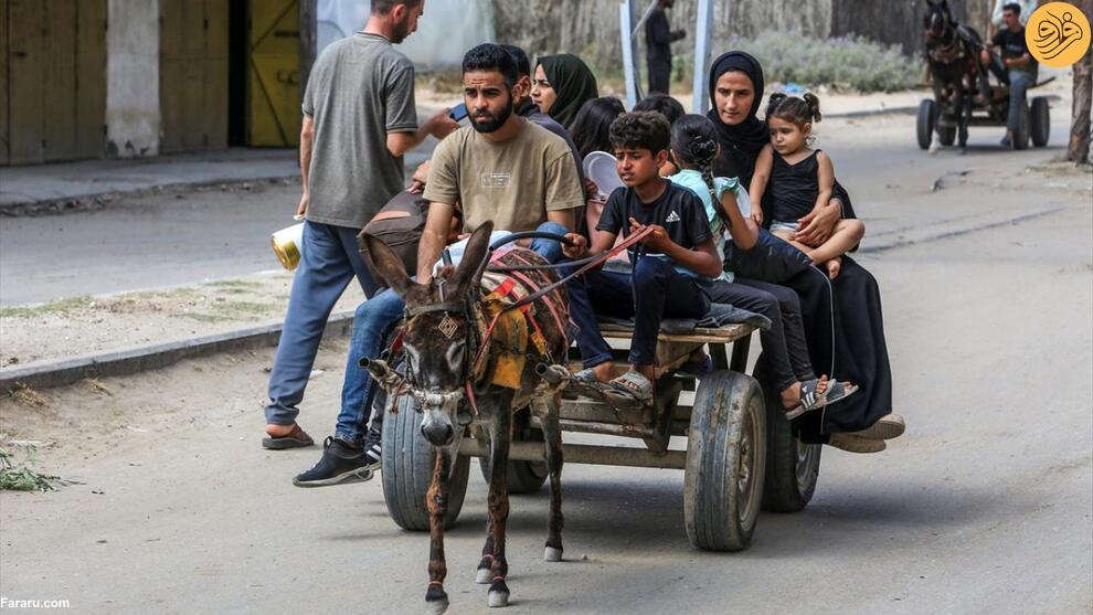 اهالی غزه به استفاده از گاری و الاغ روی آوردند + عکس